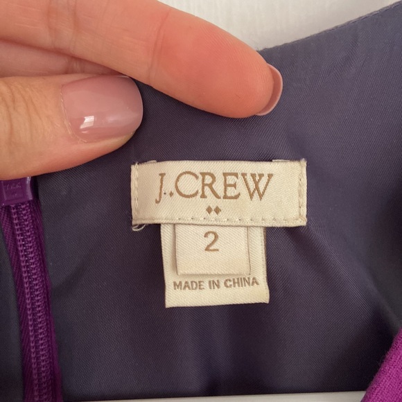 J Crew Purple Wool Blend Dress Size 2 - Picture 3 of 4